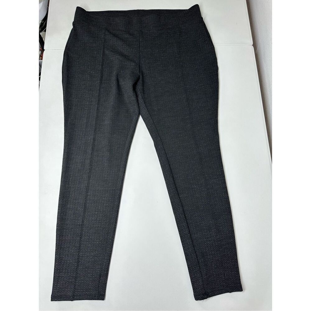 Time And Tru Womens Pull On Slim Pants Gray  Stretch Elastic Waist Size XXL (20)